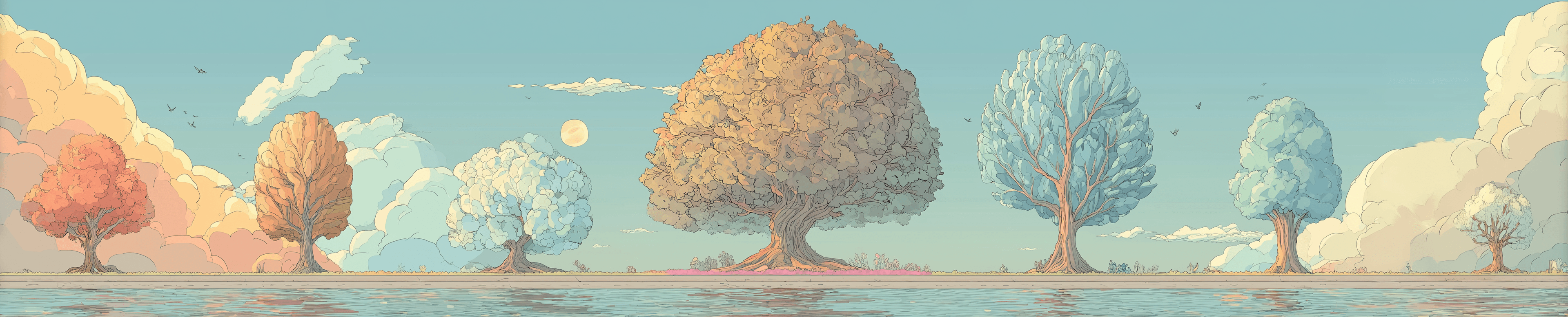 Growing trees progression