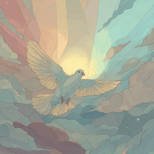 Dove in sky